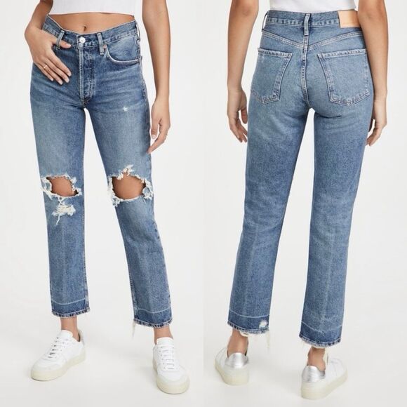 Citizens Of Humanity Denim - Citizens of Humanity Charlotte Straight Leg Distressed Jean Cropped Size 26